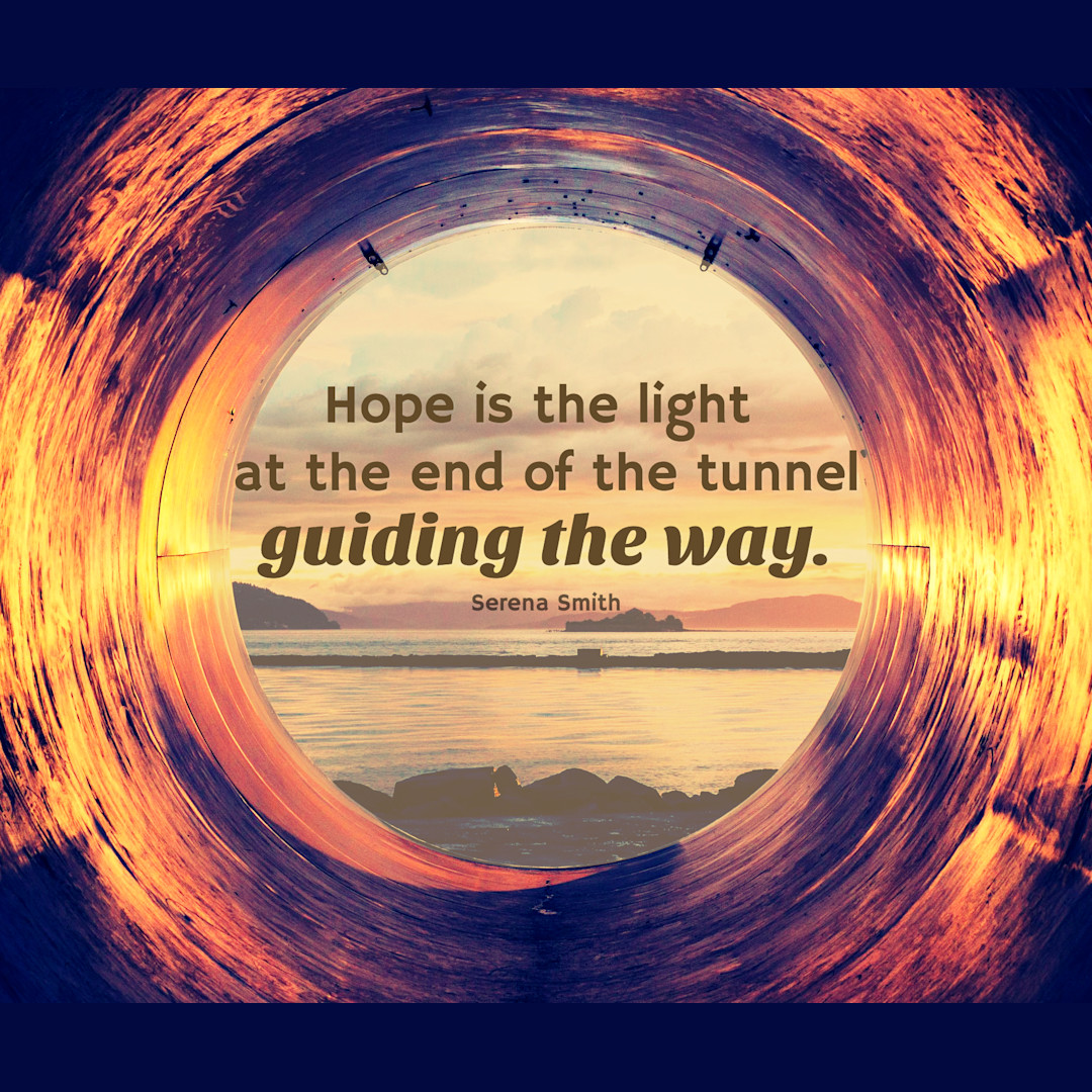 Hope Is Light At The End Of The Tunnel Templates Stencil