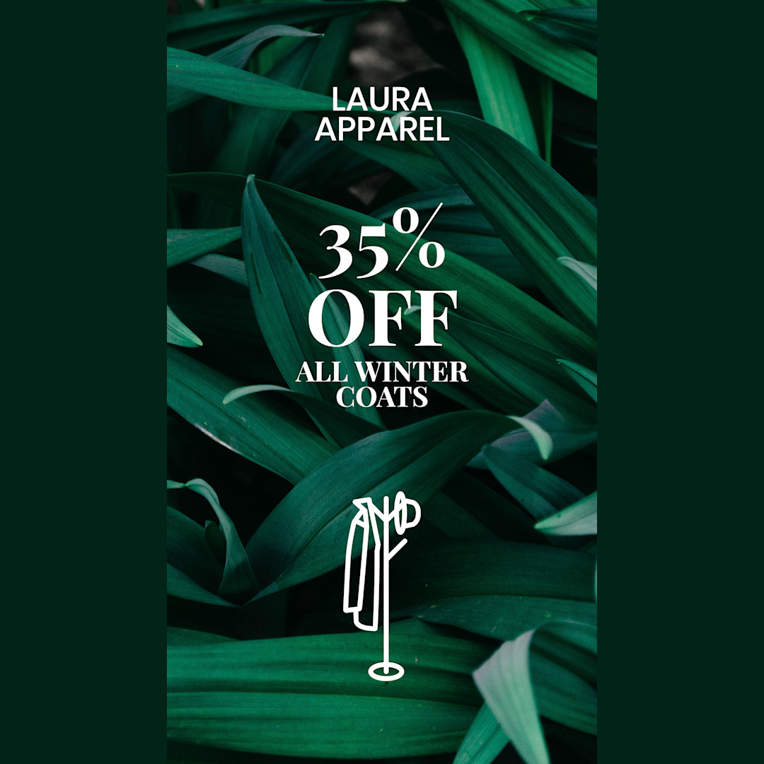 All winter coats 35% off | Templates | Stencil