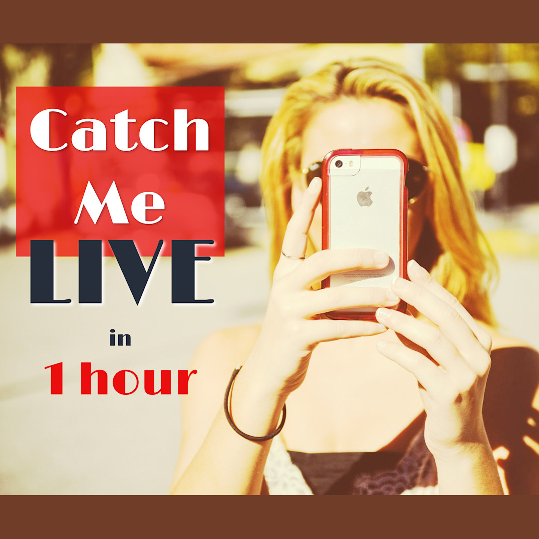 Catch me live in 1 hour Templates Stencil