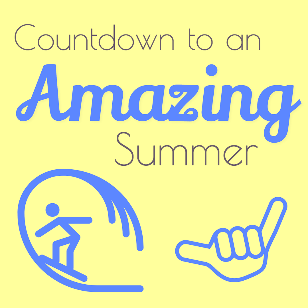 Countdown to an amazing summer Templates Stencil
