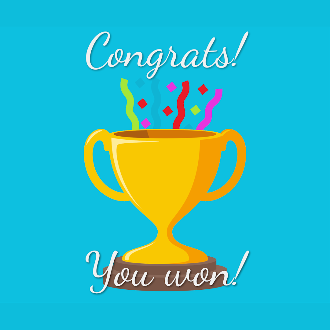 Congrats - you won | Templates | Stencil