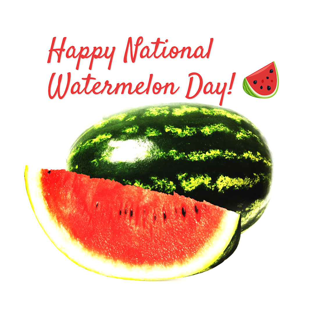 Happy national watermelon day Templates Stencil