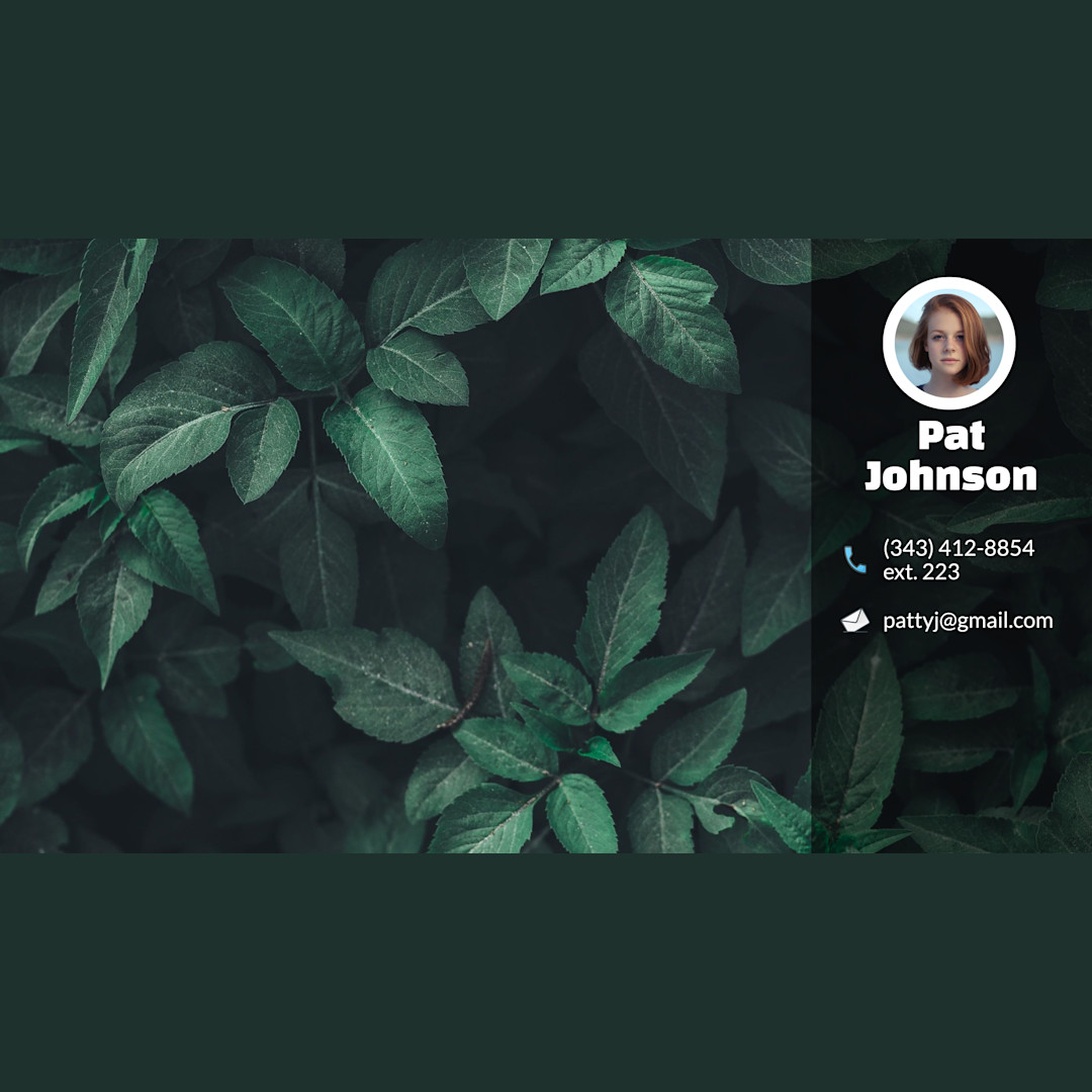 Green Leaves Zoom Virtual Background Templates Stencil