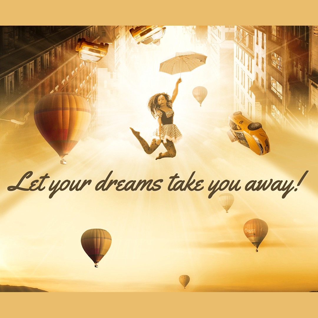 Let Your Dreams Take You Away Templates Stencil