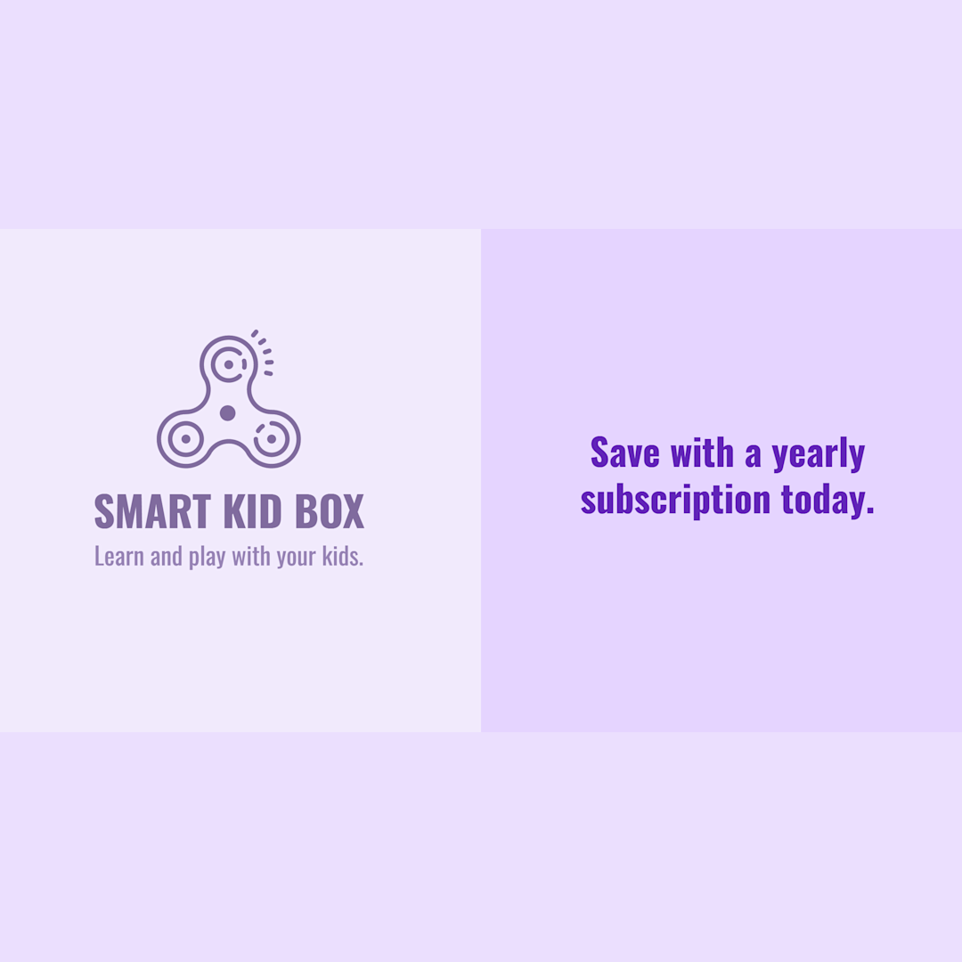 Download Smart kid box subscription promotion | Templates | Stencil