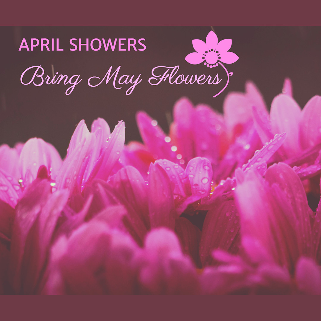 April Showers Bring May Flowers Templates Stencil