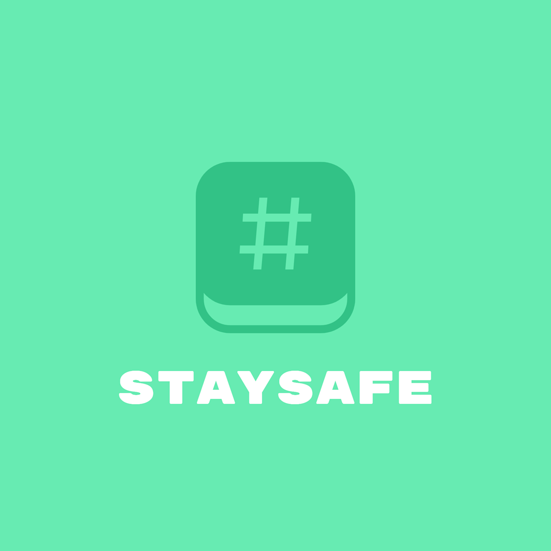 Stay Safe Covid Hashtag Templates Stencil