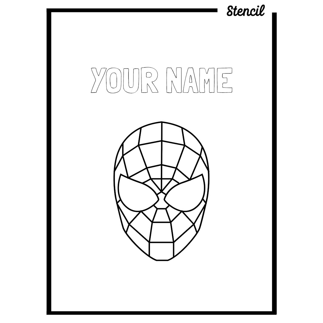 spider man outline templates stencil