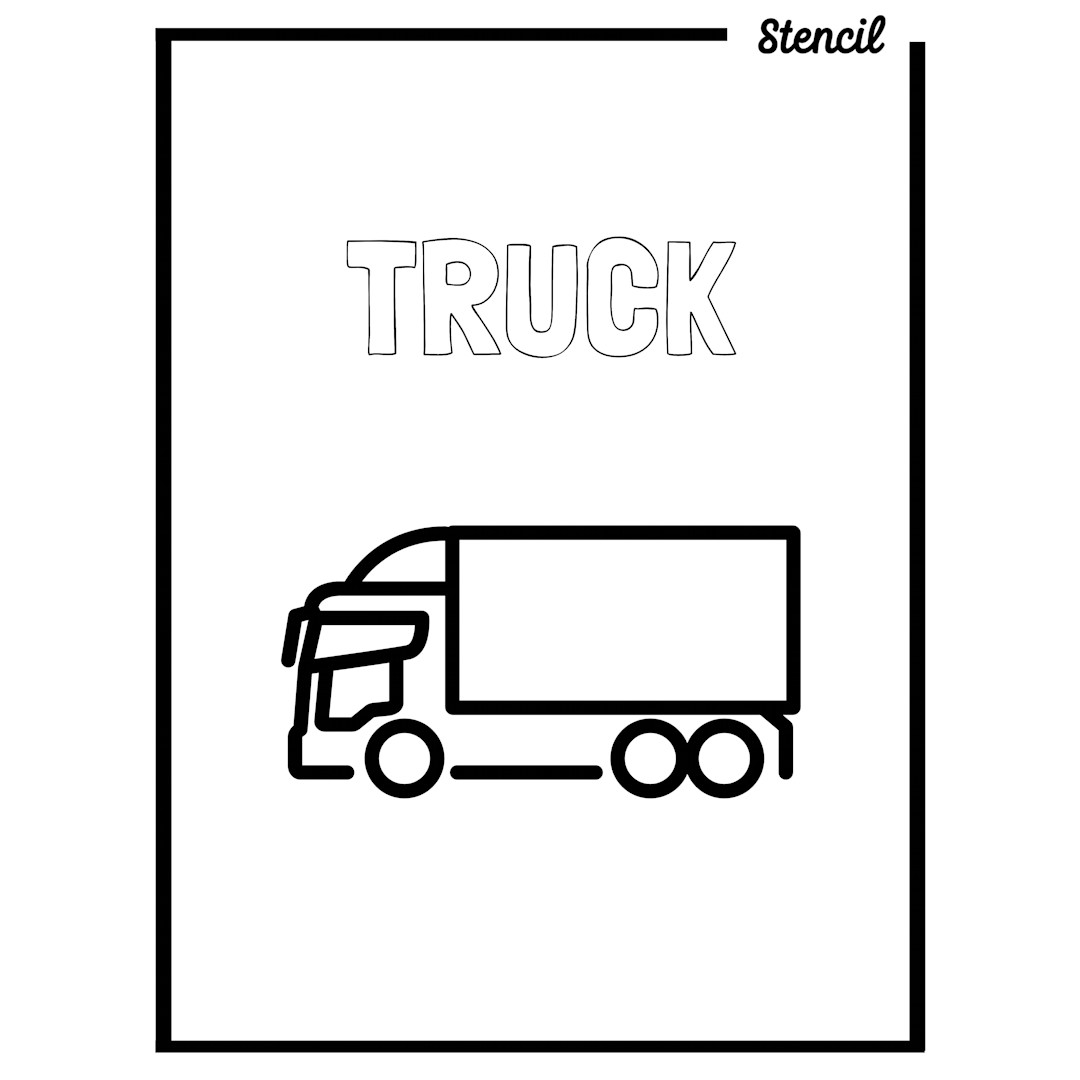 truck-outline-templates-stencil