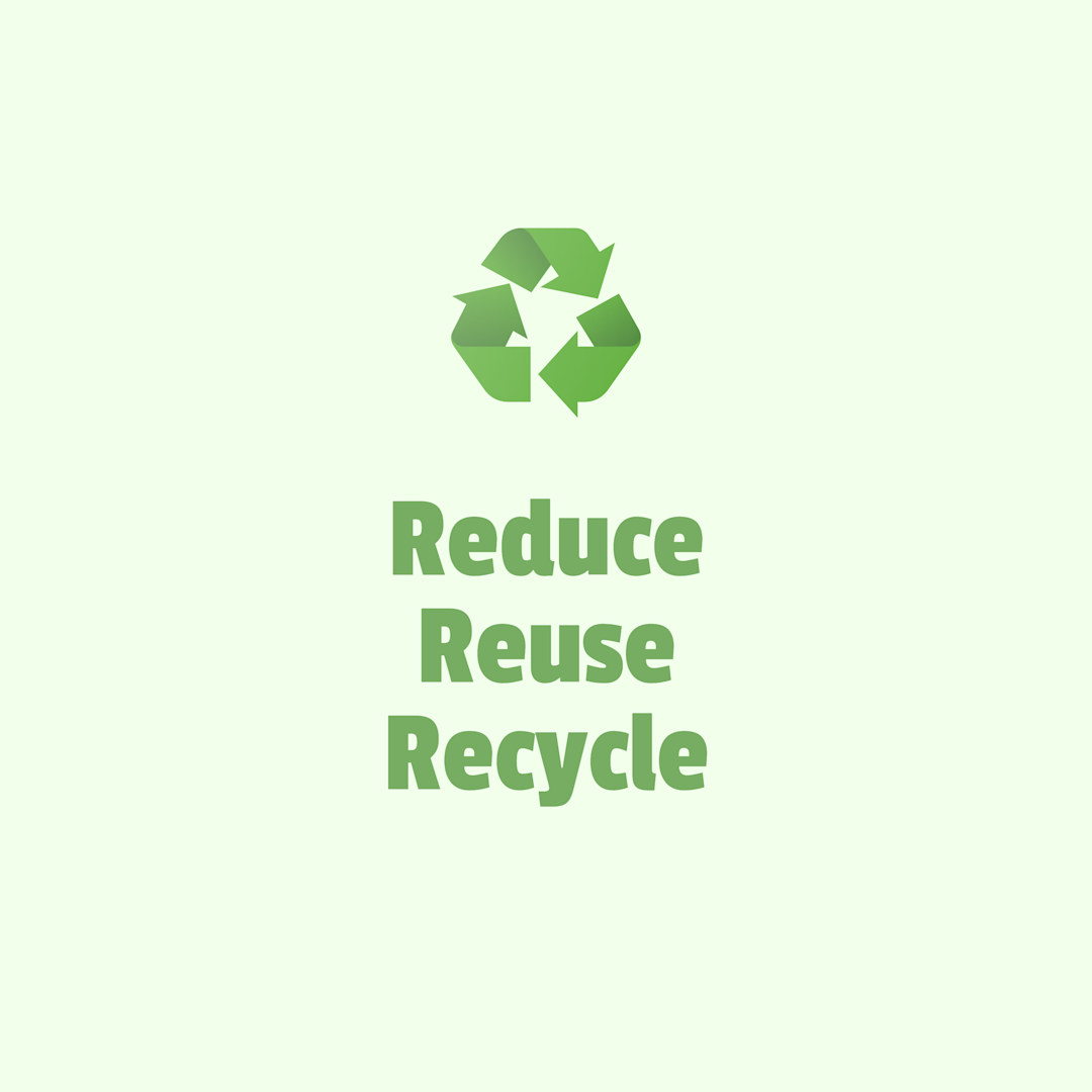 Reduce, Reuse, Recycle Templates Stencil