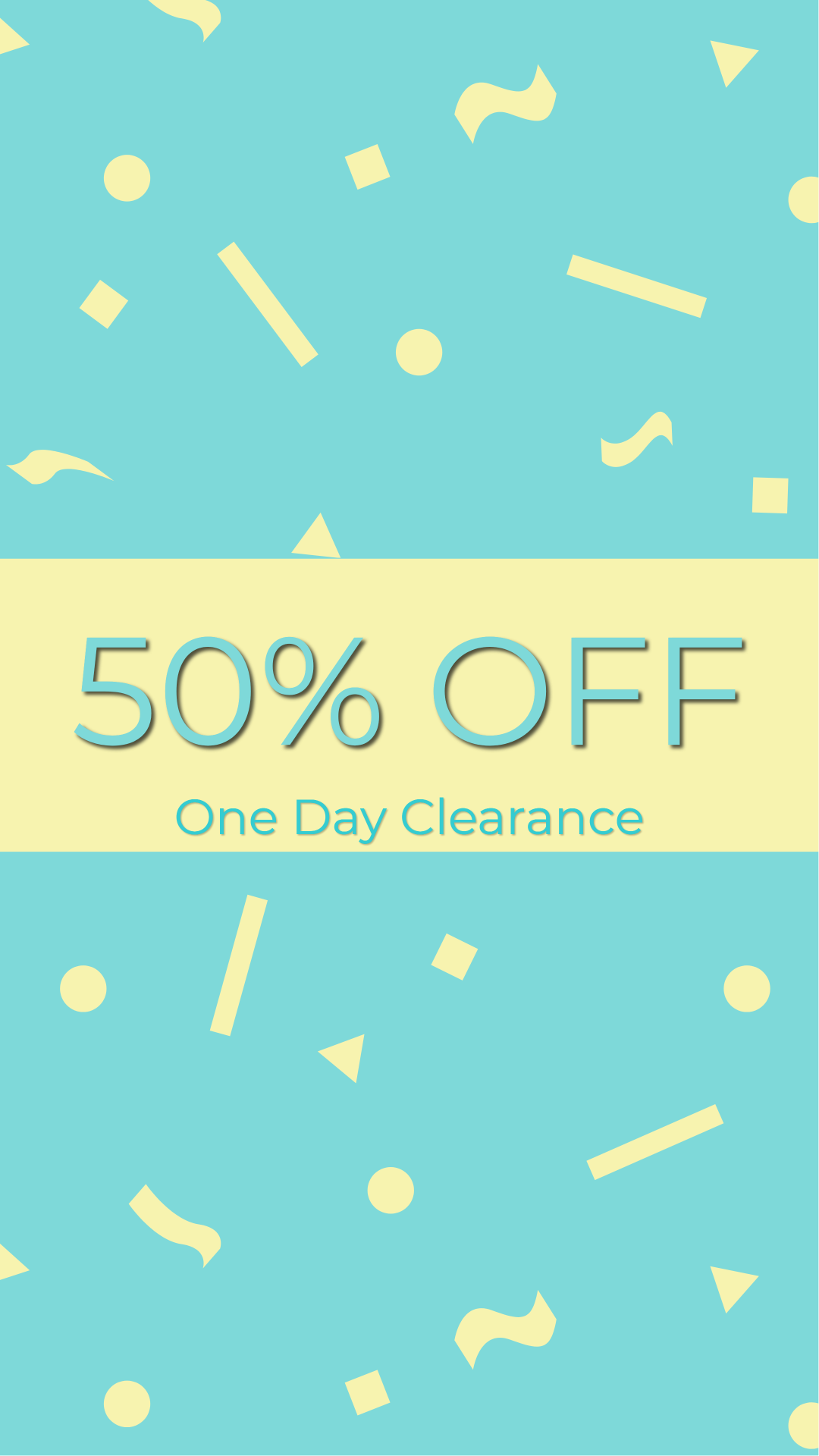 50% off - One day clearance