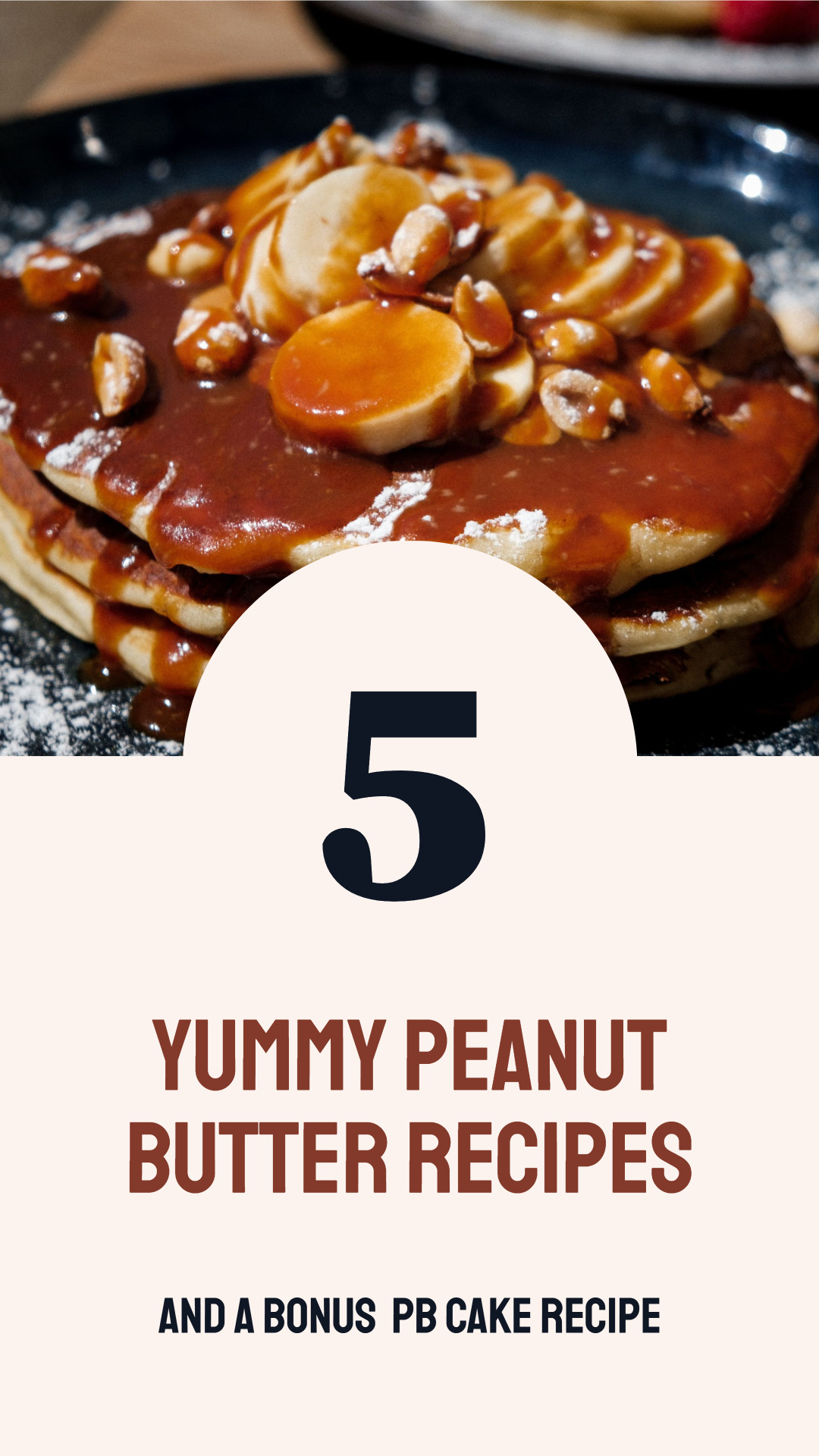 Food blogger template design for peanut butter recipes