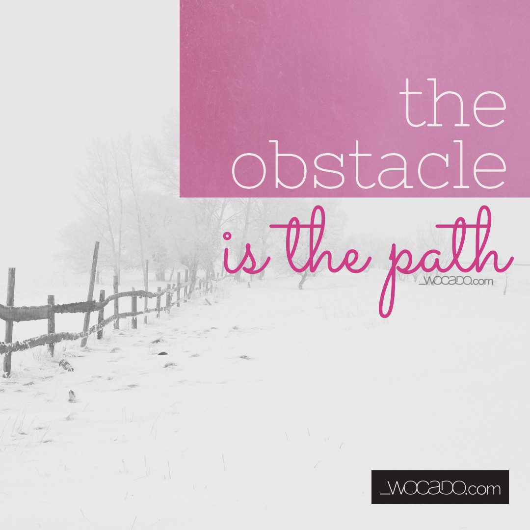 The Obstacle Is The Path - designed by WOCADO