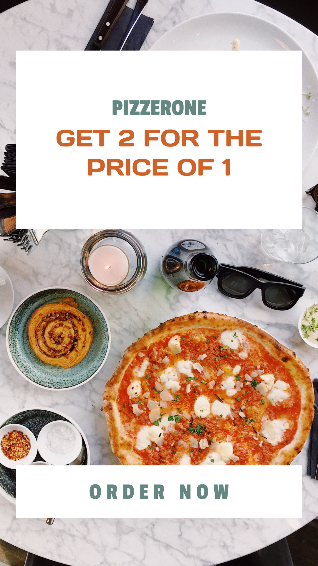 Get 2 Pizzas for the Price of One - Order Now