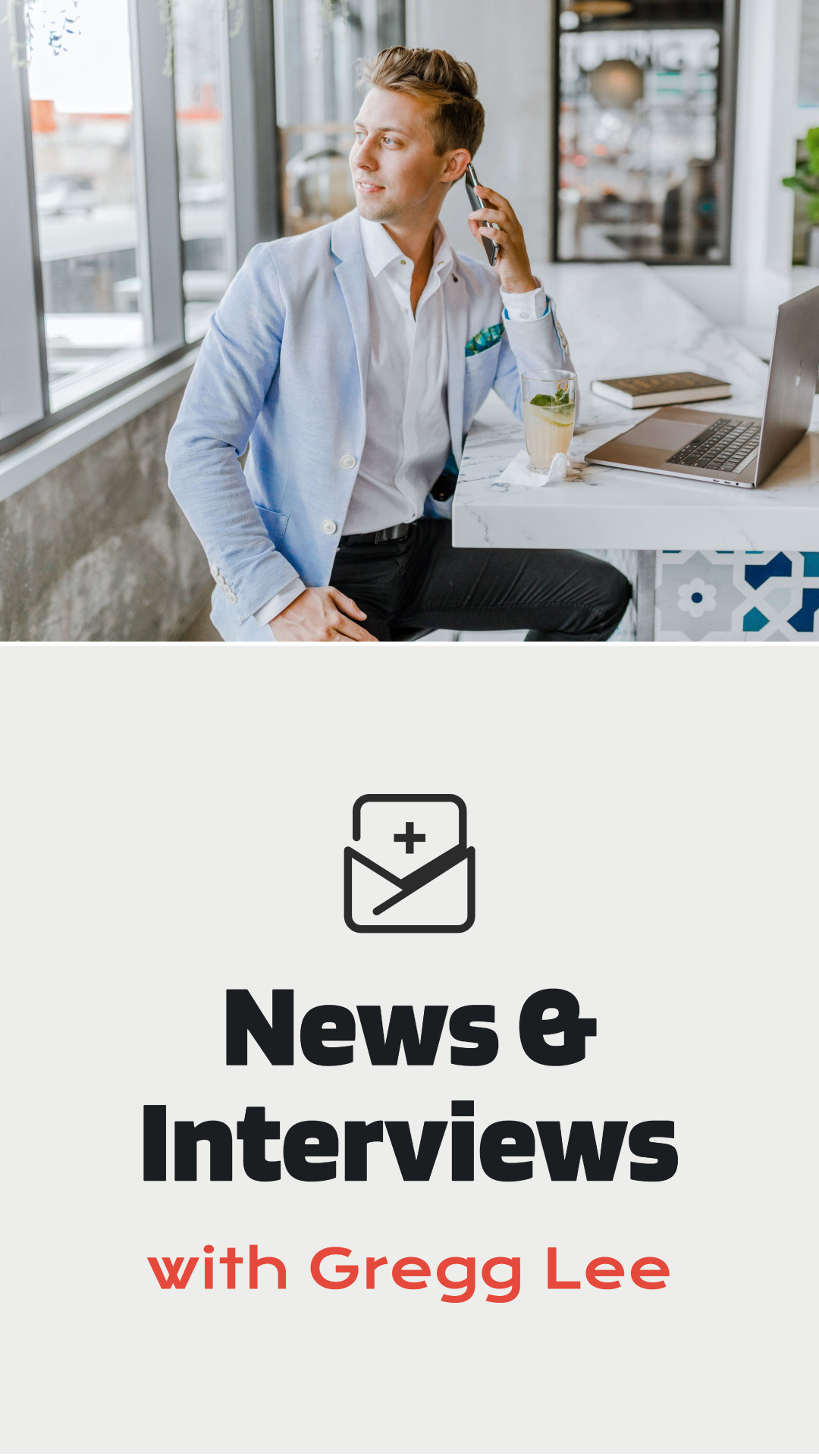 News and interviews social media template