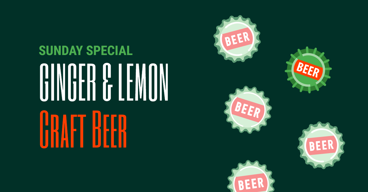 Ginger & lemon craft beer