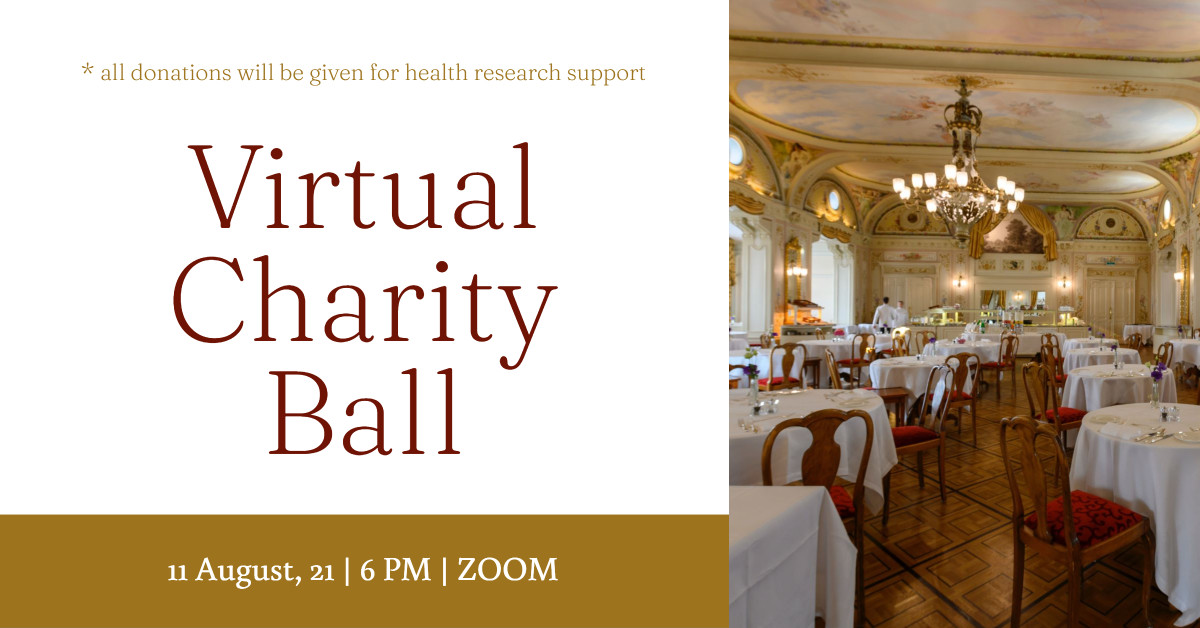 Event post design for a virtual charity ball