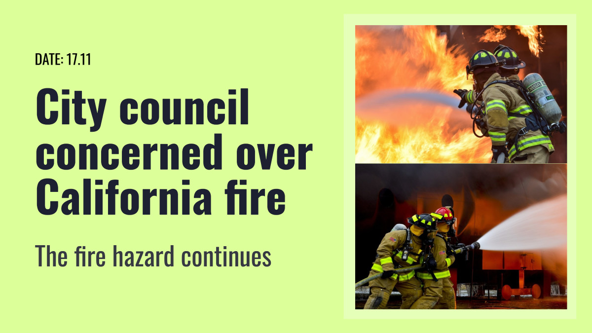 City council concerned over California fire