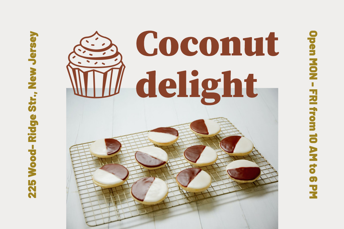 Coconut delight bakery post template design