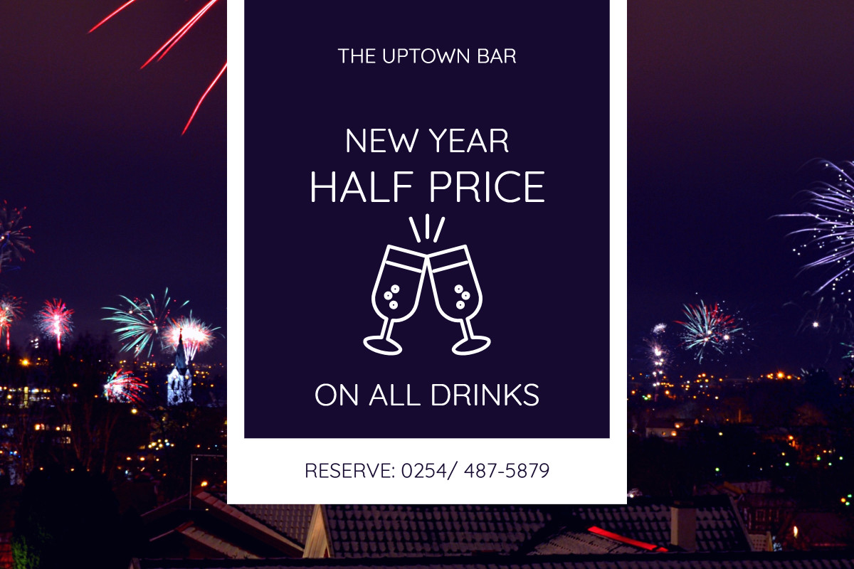 New year - half price on all drinks