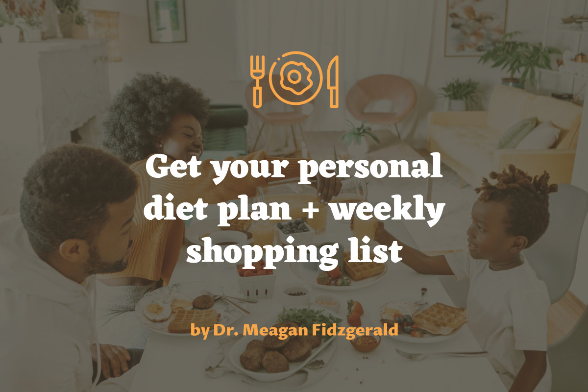 Diet plan and shopping list post template design