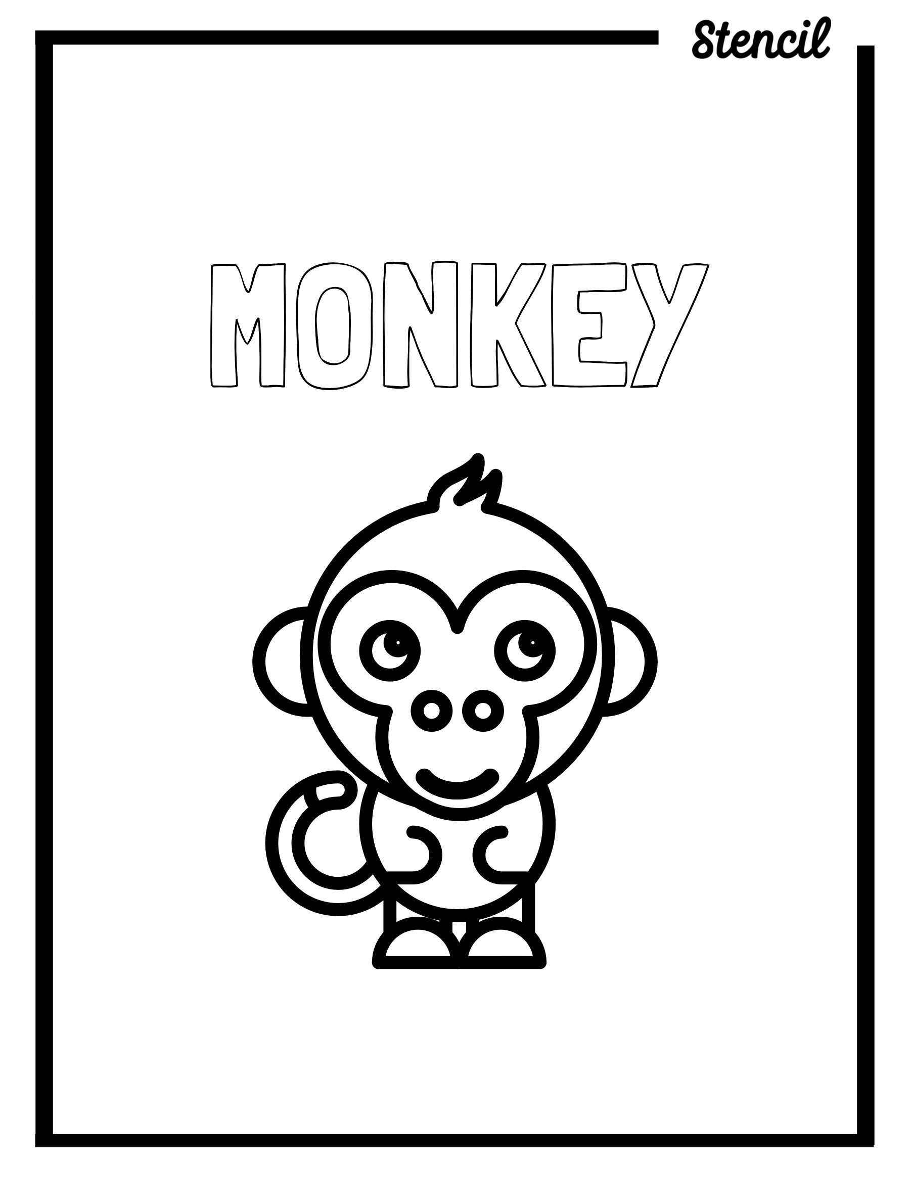 Monkey Outline