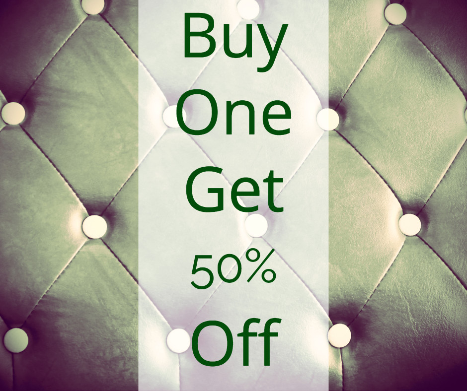 Buy one get 50% off