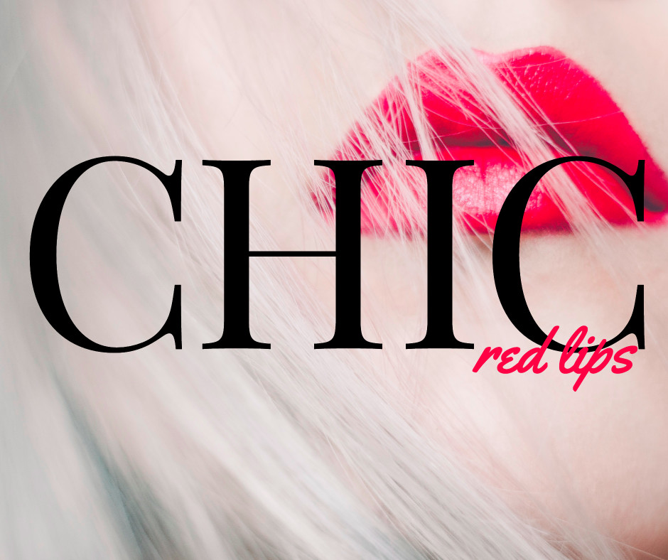 Chic with red lips