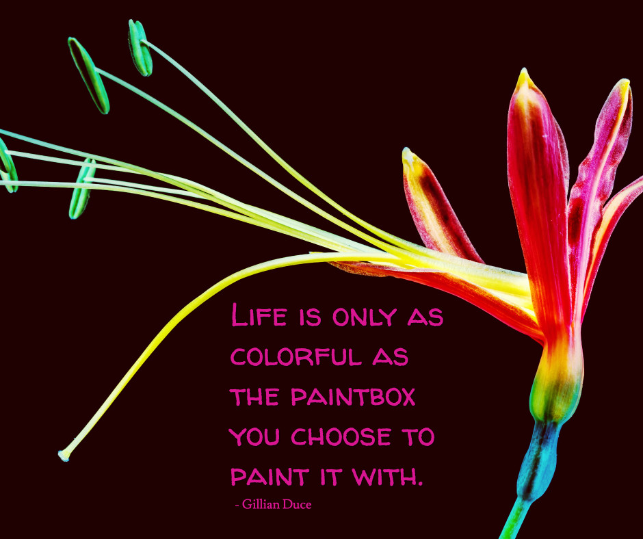 Life is colorful as the paintbox you choose to paint with