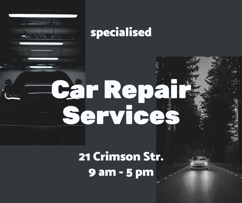Car repair services template design