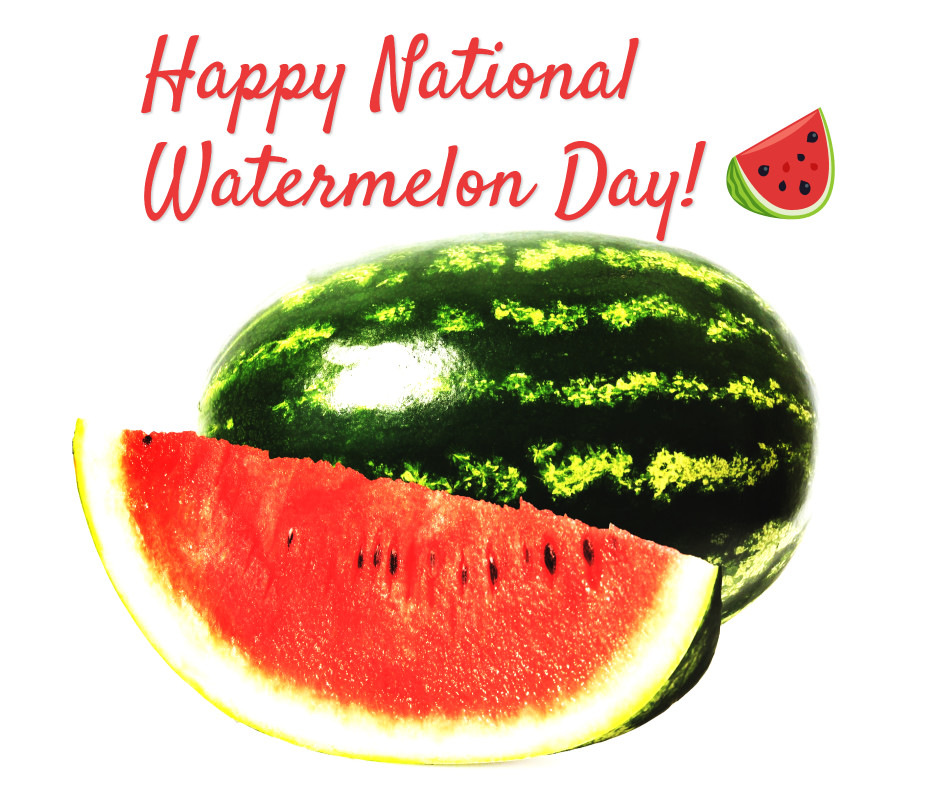 Happy National Watermelon Day Templates Stencil 3001