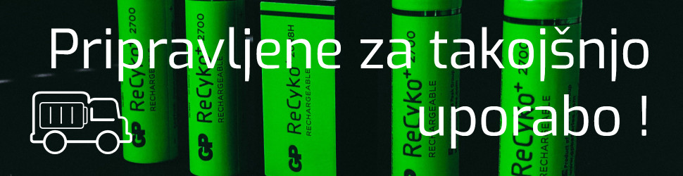 polnilne baterije za takojšnjo uporabo