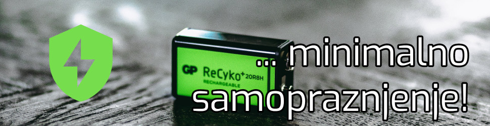 recyko polnilna baterija cikli praznenja