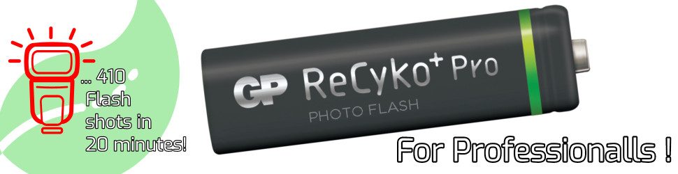 Recyko photo flash rechargable battery